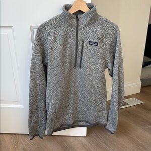 Patagonia Gray Quarter-Zip Fleece Pullover